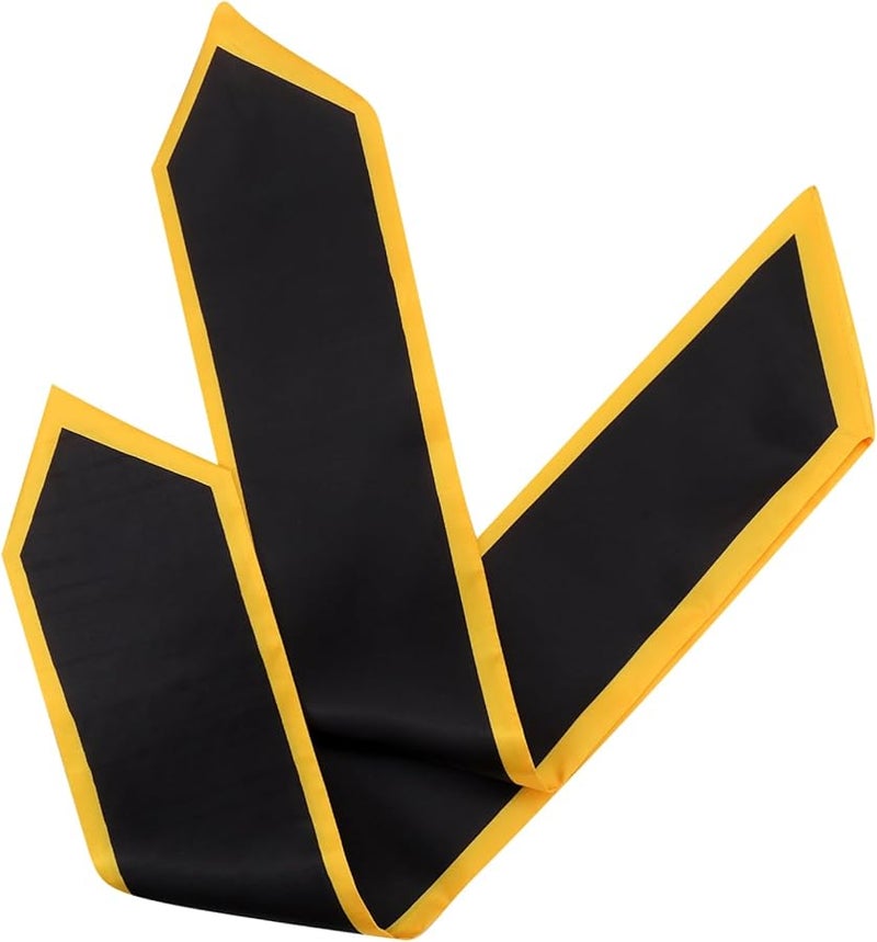 Black Graduation Sash with Gold Trim Satin Shoulder Strap Senior Year Keepsake - Image 1